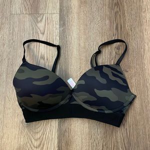 Unlined Camo PINK Bra